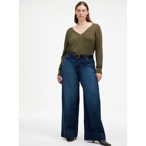 Madewell Superwide-Leg Jeans: Softdrape Denim Edition‎ in Ellsworth Wash Size 30
